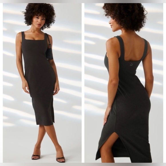 Beyond Yoga Spacedye Midi Dress Athletic Wear Athleisure Sporty Fitted - Picture 1 of 13